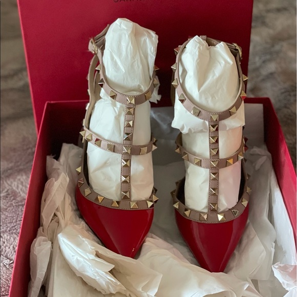 Valentino Rockstud Sandals 37 1/2 - Picture 3 of 16